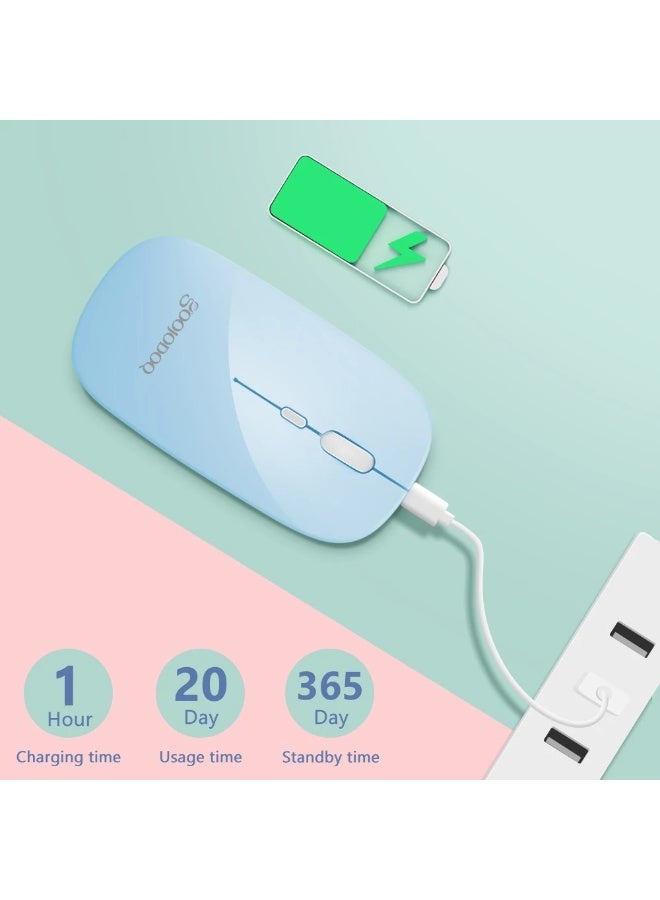 GOOJODOQ  2-in-1 Bluetooth Mouse, 2.4GHz, Dual Mode, Ultra Slim and Quiet (  green ) - Image 4